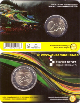 2 Euro Sondermünze Belgien 2025 Spa Francorchamps nl. CC